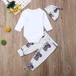 3Pcs Newborn Baby Boy Girl Elephant Outfits Long Sleeve Little Peanut Romper Bodysuit+Leggings Pants+Hat Fall Winter Clothes (3Pcs Elephant Set, 6-12 Months) from 