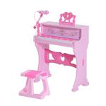 Qaba 37-Key Kids Princess Electronic Piano Toddler Toy Keyboard with Stool, MP3, Record, Light and Microphone for 4-9 Years, Pink by Aosom LLC