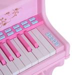 Qaba 37-Key Kids Princess Electronic Piano Toddler Toy Keyboard with Stool, MP3, Record, Light and Microphone for 4-9 Years, Pink by Aosom LLC