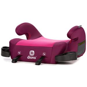 Diono Solana 2, XL, Dual Latch Connectors, Lightweight Backless Belt-Positioning Booster Car Seat, 8 Years 1 Booster Seat, Pink from Diono