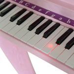 Qaba 37-Key Kids Princess Electronic Piano Toddler Toy Keyboard with Stool, MP3, Record, Light and Microphone for 4-9 Years, Pink by Aosom LLC