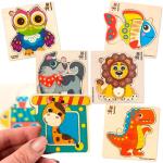 Toddler Puzzles for Kids Ages 2-4 by QUOKKA - 6 Wooden Puzzles for Toddlers 1-3 Years Old â Wood Toys for Learning Animals - Gift Educational Game for Boy and Girl 3-5 by Adducate Ukraine LLC