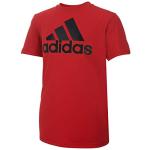 adidas Boys' Short Sleeve AEROREADY Performance Logo Tee T-Shirt, Scarlet, Medium from adidas