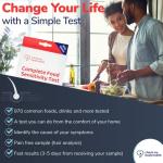 Check My Body Health Food Sensitivity Test Complete Sensitivity Bioresonance Test Tests 970 Sensitivities Health Food Allergy Test Kit Quick and Easy to Use Includes Food Diary Home Test Kit from Check My Body Health