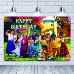 En-canto Happy Birthday Backdrop,5 x 3FT Birthday Party Decorations Banner Yard Sign,Kid's Birthday Party Supplies Decoration by 