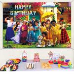 En-canto Happy Birthday Backdrop,5 x 3FT Birthday Party Decorations Banner Yard Sign,Kid's Birthday Party Supplies Decoration by 