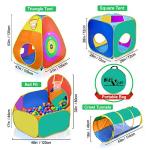 Gift for Toddler Boys & Girls, Ball Pit, Play Tent and Tunnels for Kids, Best Birthday Gift for 1 2 3 4 5 Year Old Pop Up Baby Play Toy, Target Game w/ 4 Darts Indoor & Outdoor from Hide-n-Side