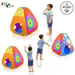 Gift for Toddler Boys & Girls, Ball Pit, Play Tent and Tunnels for Kids, Best Birthday Gift for 1 2 3 4 5 Year Old Pop Up Baby Play Toy, Target Game w/ 4 Darts Indoor & Outdoor from Hide-n-Side