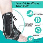 New Update Ankle Brace for Women & Men, Lace Up Ankle Braces with Stabilizers, Perfect Fit of Ankle Stabilizer Brace for Sprains, Ankle Wrap Support for Ankle Injury Recovery, Prevent Re-Injury (M) from Jiaxing Fopu Sports Co., Ltd.