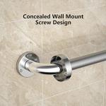 12 Inch Anti Slip Shower Grab Bar, Yuande Chrome Finish Stainless Steel Bath Grab Bar, Knurled Bathroom Safety Rail, Shower Handrail Support, Handicap Elderly Injury Senior Balance Assist Handles by YuanDe