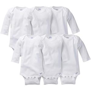 Gerber baby boys Multi-pack Long-sleeve Onesies Bodysuit and Toddler T Shirt Set, 6-pack White, 3-6 Months US from GERLO
