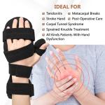 Scurnhau Resting Hand Brace, Soft Stroke Hand Splint Night Support for Men and Women, Hand Rest For Arthritis, Tendonitis, Carpel Tunnel Syndrome, Metacarpal Breaks, Flexion Contractures by Scurnhau