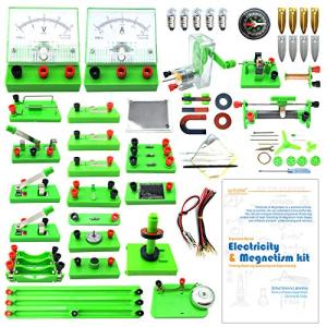 EUDAX School Physics Labs Basic Electricity Discovery Circuit and Magnetism Experiment kits for High School Students Electromagnetism Elementary Electronics by EUDAX