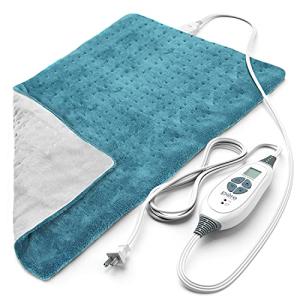 Pure EnrichmentÂ® PureReliefâ¢ XL (12" x 24") Electric Heating Pad for Back Pain - 6 InstaHeatâ¢ Settings, Machine-Washable, Soft Microplush, 2-Hour Auto Shut-Off, & Storage Bag (Blue) from Pure Enrichment