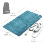 Pure EnrichmentÂ® PureReliefâ¢ XL (12" x 24") Electric Heating Pad for Back Pain - 6 InstaHeatâ¢ Settings, Machine-Washable, Soft Microplush, 2-Hour Auto Shut-Off, & Storage Bag (Blue) from Pure Enrichment