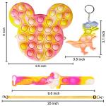 WEIVIOQ Pop Purse Fidget Toys Bag - Pack of Bracelet Pop Shoulder Purse Keychain Crossbody for Women Girls Push Bubbles Pop Fidget Purse Shoulder Bag Little Girls Pop Backpack Fidget School Supplies from WEIVIOQ