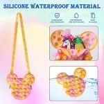 WEIVIOQ Pop Purse Fidget Toys Bag - Pack of Bracelet Pop Shoulder Purse Keychain Crossbody for Women Girls Push Bubbles Pop Fidget Purse Shoulder Bag Little Girls Pop Backpack Fidget School Supplies from WEIVIOQ