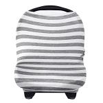 Nursing Cover Breastfeeding Scarf - Baby Car Seat Covers, Infant Stroller Cover, Carseat Canopy for Girls and Boys by Yoofoss (Grey Stripe) from YOOFOSS