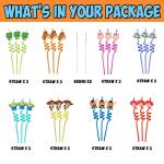 24Pcs Toy Inspired Story Birthday Party Supplies Reusable Drinking Straws,8 Designs Toy Themed Story Party Favors with 2 Cleaning Brush from NITELUO