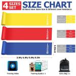 4.9ft Resistance Bands Set - Exercise Bands for Physical Therapy, Yoga, Pilates, Rehab and Home Workout, Non-Latex Elastic Bands Set of 3 from RENRANRING