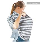 Nursing Cover Breastfeeding Scarf - Baby Car Seat Covers, Infant Stroller Cover, Carseat Canopy for Girls and Boys by Yoofoss (Grey Stripe) from YOOFOSS