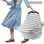 Nursing Cover Breastfeeding Scarf - Baby Car Seat Covers, Infant Stroller Cover, Carseat Canopy for Girls and Boys by Yoofoss (Grey Stripe) from YOOFOSS