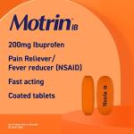 Motrin IB, Ibuprofen 200mg Tablets for Fever, Muscle Aches, Headache & Back Pain Relief, 225 ct from Johnson & Johnson