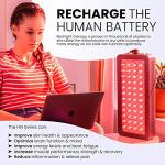 Hooga Red Light Therapy Device, Red Near Infrared 660nm 850nm, 60 Clinical Grade LEDs, High Power Output Panel. Hanging Kit. Improve Sleep, Pain Relief, Skin Health, Anti-Aging, Energy, Recovery. by Hooga Health