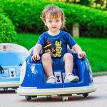 u URideon Ride On Bumper car for Kids, 6V Electric Vehicle Ride on Toys with Remote Control, Music,Colorful Flashing Lights,Battery Powered (Navy Blue) by u URideon