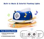 u URideon Ride On Bumper car for Kids, 6V Electric Vehicle Ride on Toys with Remote Control, Music,Colorful Flashing Lights,Battery Powered (Navy Blue) by u URideon