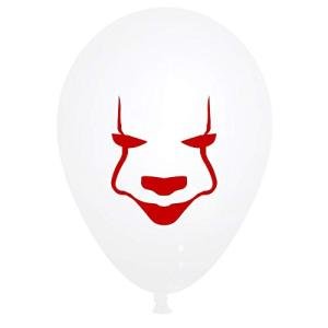 IT Pennywise Balloons Valentines Day Decorations Scary Clown Halloween Decor Indoor Cosplay Party Favors 12inch Latex Ballons White And Red [25pcs] by Suntunk