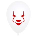 IT Pennywise Balloons Valentines Day Decorations Scary Clown Halloween Decor Indoor Cosplay Party Favors 12inch Latex Ballons White And Red [25pcs] by Suntunk