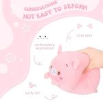 AIXINI 23.6 inch Cute Pink Pig Plush Stuffed Animal Cylindrical Body Pillow,Super Soft Cartoon Hugging Toy Gifts for Bedding, Kids Sleeping Kawaii Pillow by AIXINI