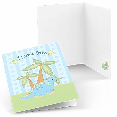 Baby Dinosaur - Baby Shower or Birthday Party Thank You Cards (8 count) from Big Dot of Happiness, LLC