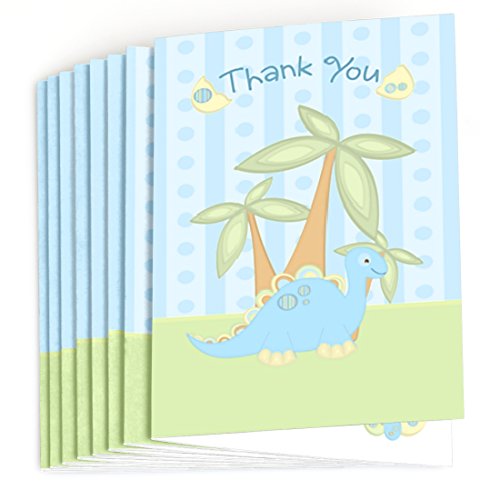 Baby Dinosaur - Baby Shower or Birthday Party Thank You Cards (8 count) from Big Dot of Happiness, LLC