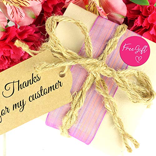 1000 Pieces Customer Appreciation Stickers Small Business Sticker Roll Round Self-Adhesive Stickers Labels for Packing Mailing Envelopes Postcards, 1.5 Inch (Pink Background) by Zonon
