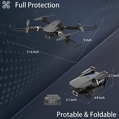 MOCVOO Drone with Dual Camera for Adults Beginners Kids, Foldable RC Quadcopter, Toys Drone Gifts, 1080P FPV Video, 3 Batteries, Carrying Case, One Key Start, Headless Mode, Waypoints fly, 360Â° Flips by ZHENG FEI TOYS FACTORY