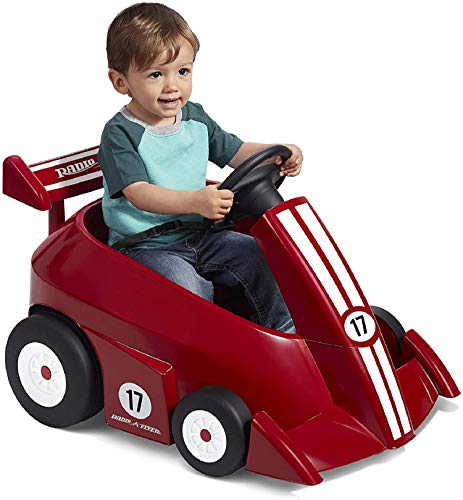 Radio Flyer Grow with Me Racer Kids Battery Powered and Remote Control Ride On Toy, Red, Ages 1.5-4 Years from Radio Flyer