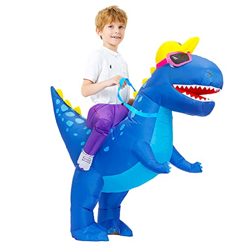 Decalare Inflatable Dinosaur costumes for kids T-Rex Costume Fancy Costumes Halloween Party Cosplay Fantasy Blow up Costume (7-10 Yrs) from 