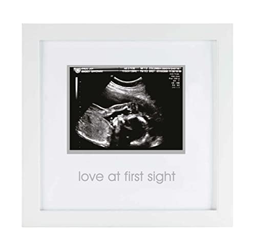 Pearhead Love at First Sight Sonogram Picture Frame, Baby Ultrasound Photo Frame, Baby Nursery DÃ©cor, White from Pearhead