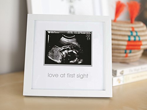 Pearhead Love at First Sight Sonogram Picture Frame, Baby Ultrasound Photo Frame, Baby Nursery DÃ©cor, White from Pearhead