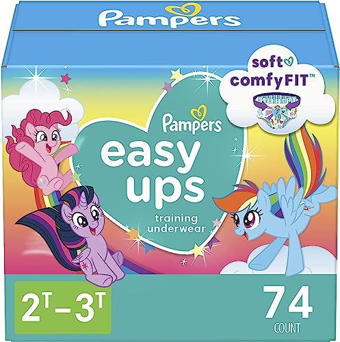 Pampers Easy Ups Training Pants Girls and Boys, 2T-3T (Size 4), 74 Count, Super Pack from Procter & Gamble - Pampers