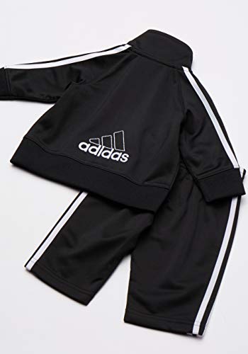 adidas Baby Boys Li'l Tricot Jacket & Pant Clothing Set, Black, 18M by adidas