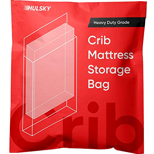 Hulsky Crib Mattress Storage Bag - 4 Mil Heavy Duty Crib Mattress Bag for Moving and Storage by Hulsky