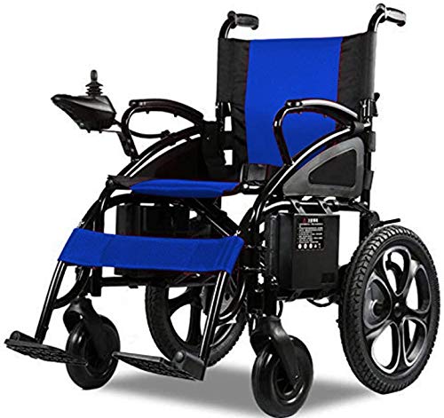 Culver All Terrain Heavy Duty Powerful Dual Motor Foldable Electric Wheelchair Motorized Power Wheelchairs Silla de Ruedas Electrica para Adultos. Supports up to 300 lbs - Weight 99 lbs (Blue) by SHENZHEN CHITADO TECHNOLOGY CO LTD