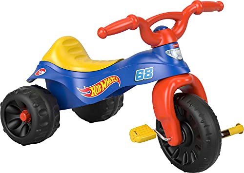 Fisher-Price Hot Wheels Tough Trike, Sturdy Ride-on Tricycle with Hot Wheels Colors and Graphics for Toddlers and Preschool Kids Ages 2-5 Years by Fisher-Price