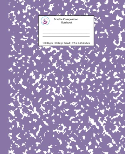 Marble Composition Notebook College Ruled: Lavender Marble Notebooks, School Supplies, Notebooks for School (Notebooks College Ruled) from Young Dreamers Press