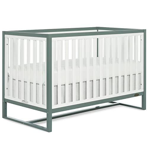 Dream On Me Arlo 5-in-1 Convertible Crib in Jungle Green, JPMA Certified, 3 Mattress Height Settings, Non-Toxic Finish, Made of Sustainable and Sturdy Pinewood by Dream On Me