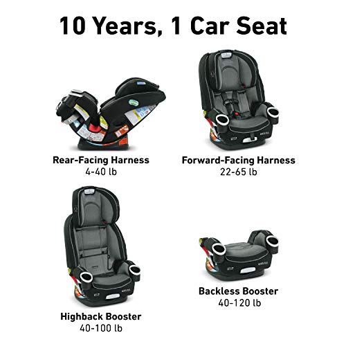 Graco 4Ever DLX 4 in 1 Car Seat, Infant to Toddler Car Seat, with 10 Years of Use, Fairmont by Graco Baby