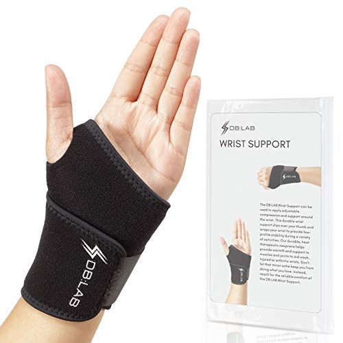 DB:LAB Wrist Support for Carpal Tunnel, Sprains, Arthritis, Tendonitis Support- Adjustable for Women and Men- Fit for Both Left and Right Hand- L/XL, Single by DB:LAB